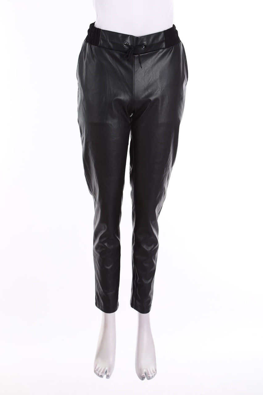 Ohne Label - Kunstleder-Hose - M