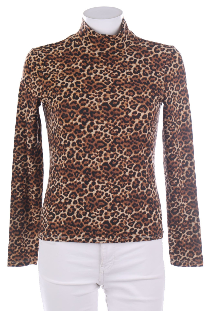 MONKI - Longsleeve-Shirt mit Leo-Print - S