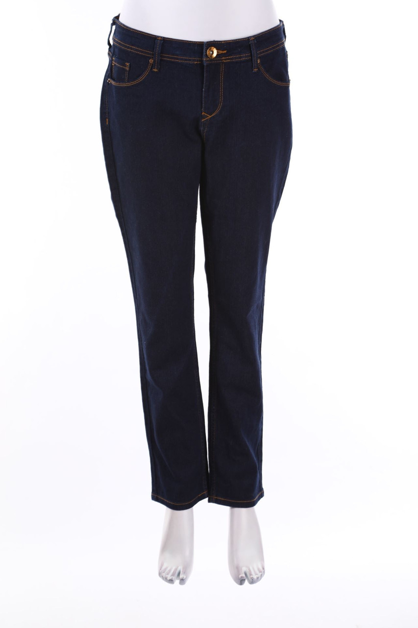 Janina - Dark Denim Straight Cut Jeans - 2XL