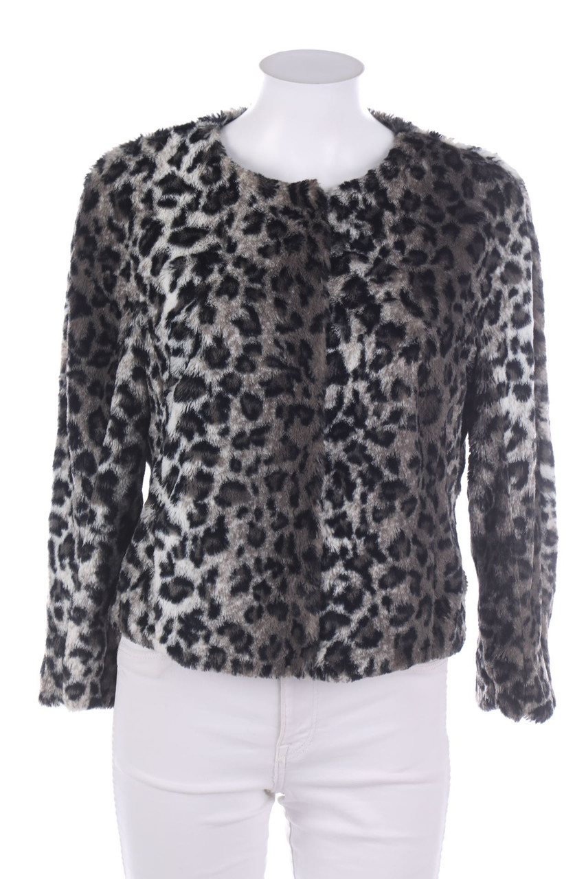 LUISA CERANO - Fake Fur-Jacke mit Leo-Print - M