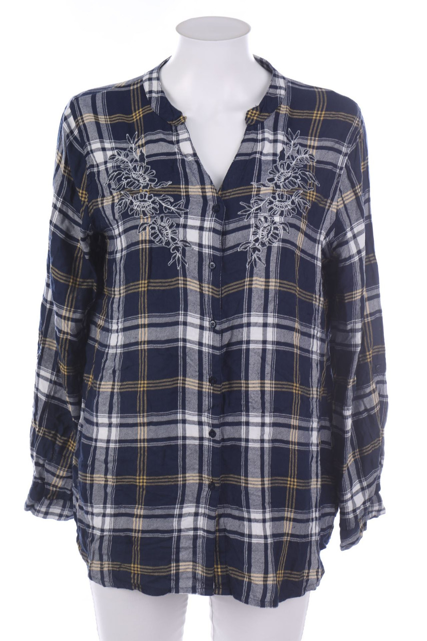 G!na - Karo-Bluse - XL