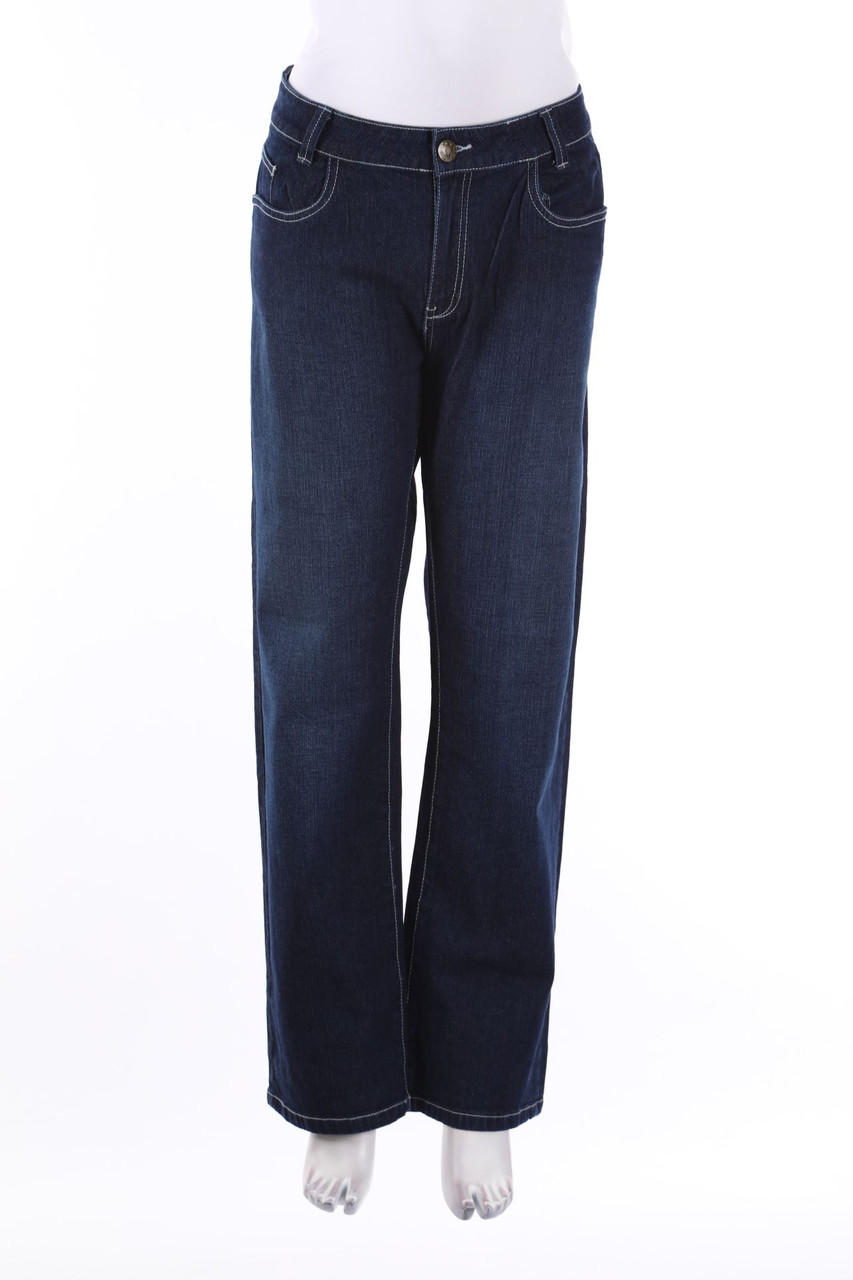 ElleNor - Dark Denim Straight Cut Jeans - 2XL