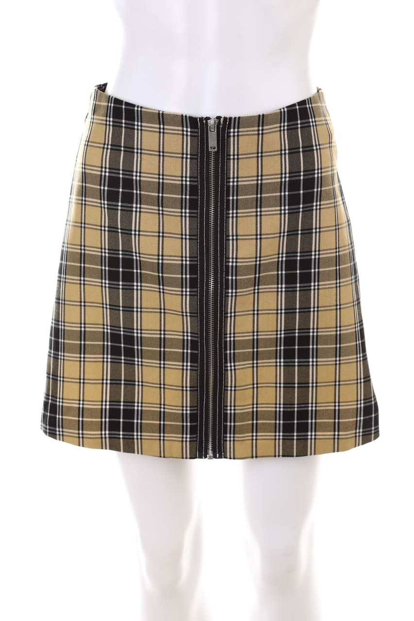 Stradivarius - Minirock mit Karo-Muster - S