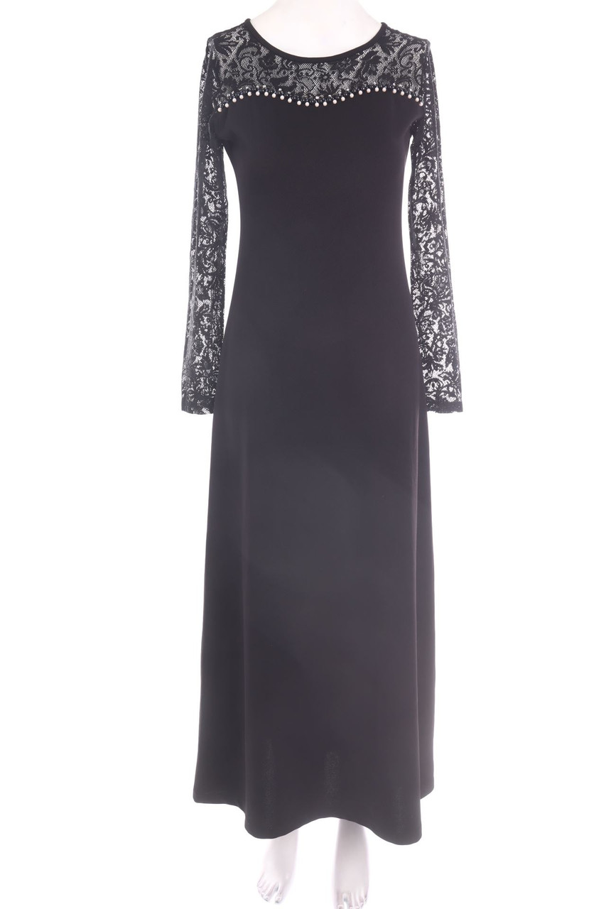 SECONDHAND - Maxi-Abendkleid mit Spitzen-Einsatz - M