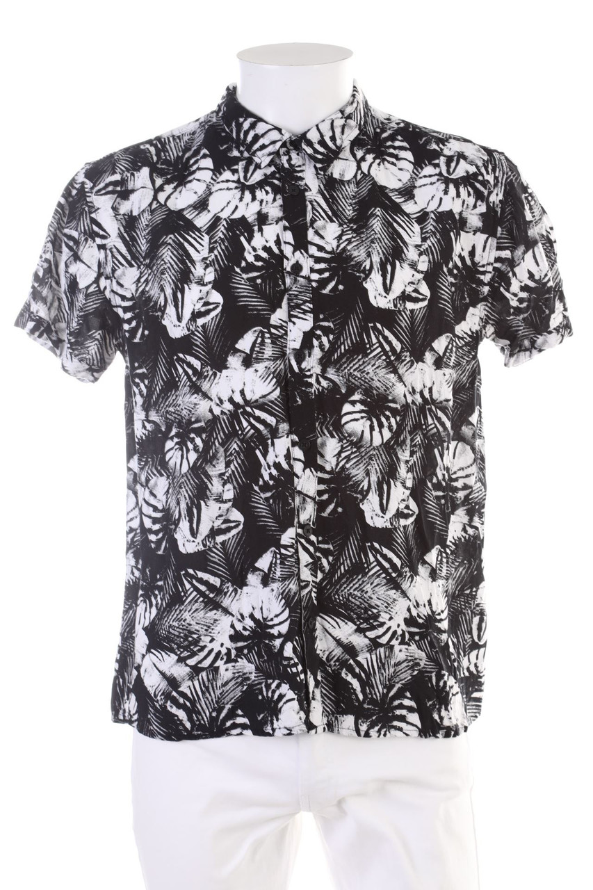 EIGHT2NINE - Kurzarm-Hemd mit Tropical Print - XL