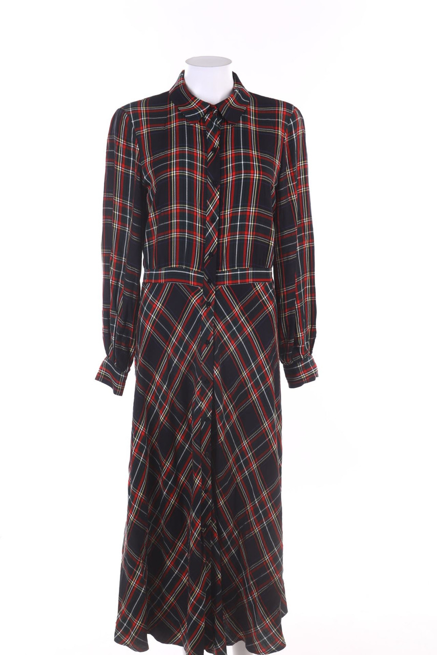 H&M - Karo-Maxi-Abendkleid - M