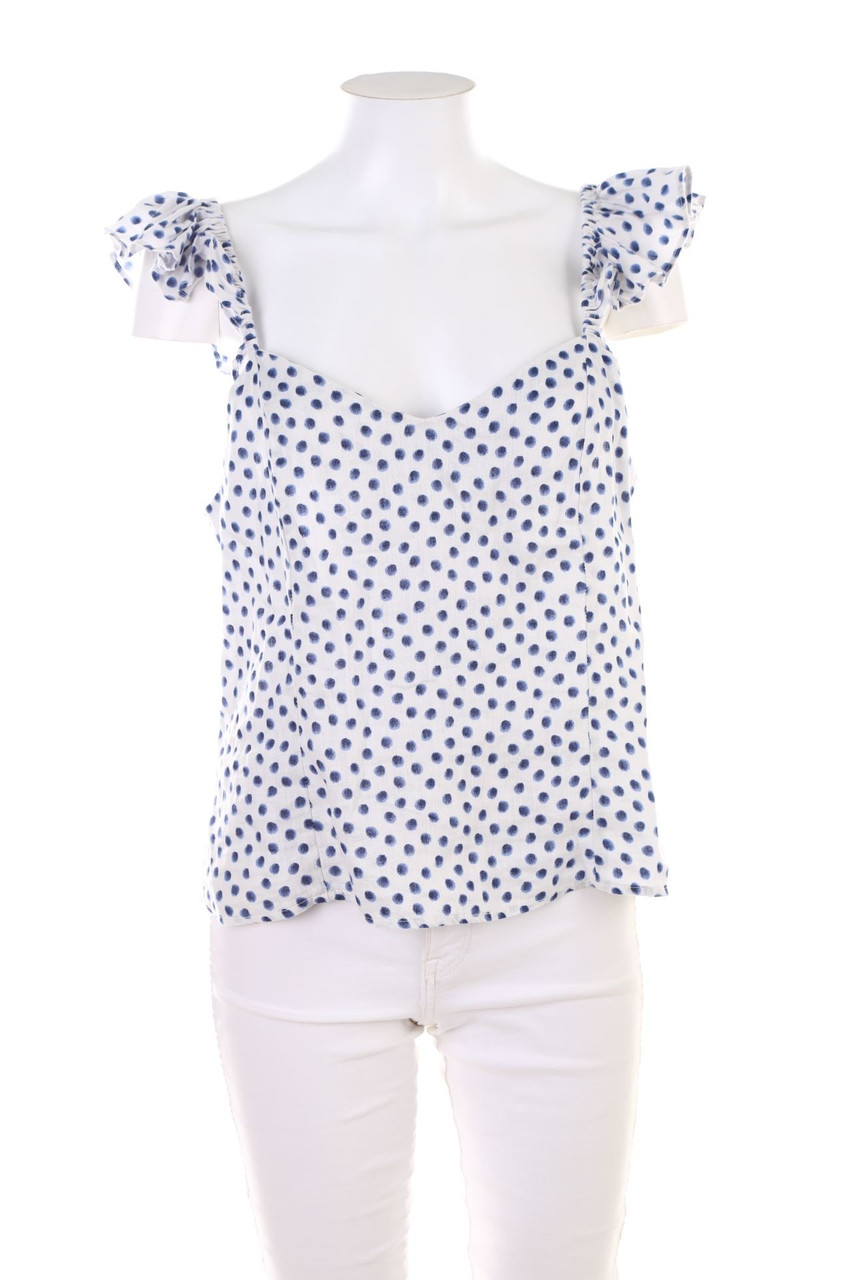 H&M - Leinenbluse mit Punkten - L