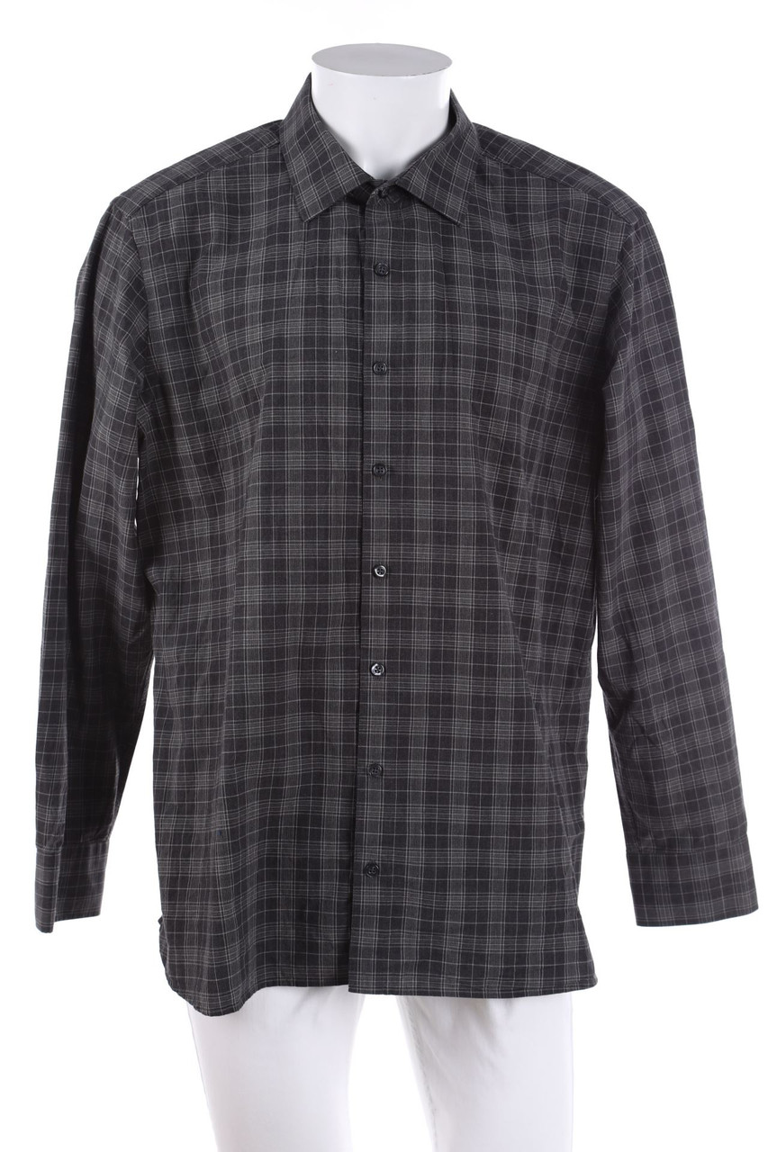 walbusch - Karo-Hemd mit Wolle - XL