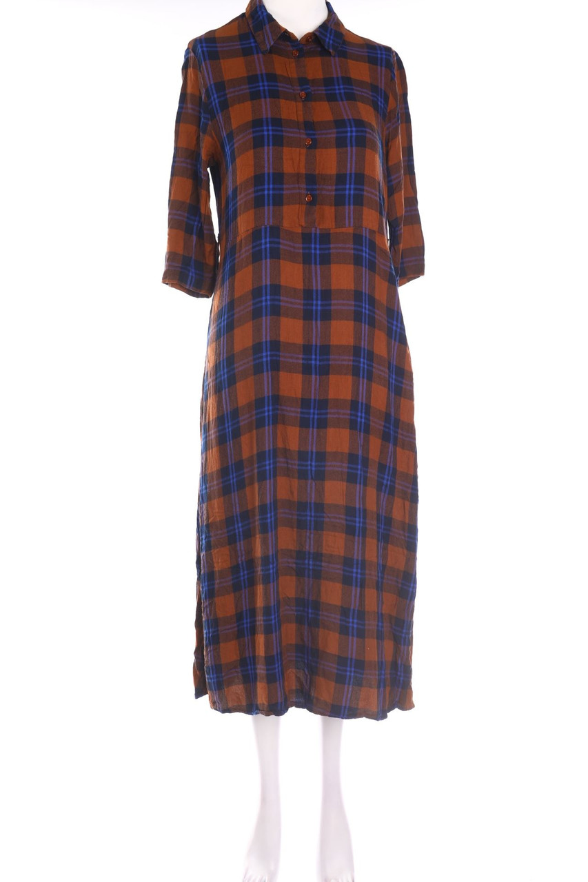 JDY - Midikleid mit Karo-Muster - S