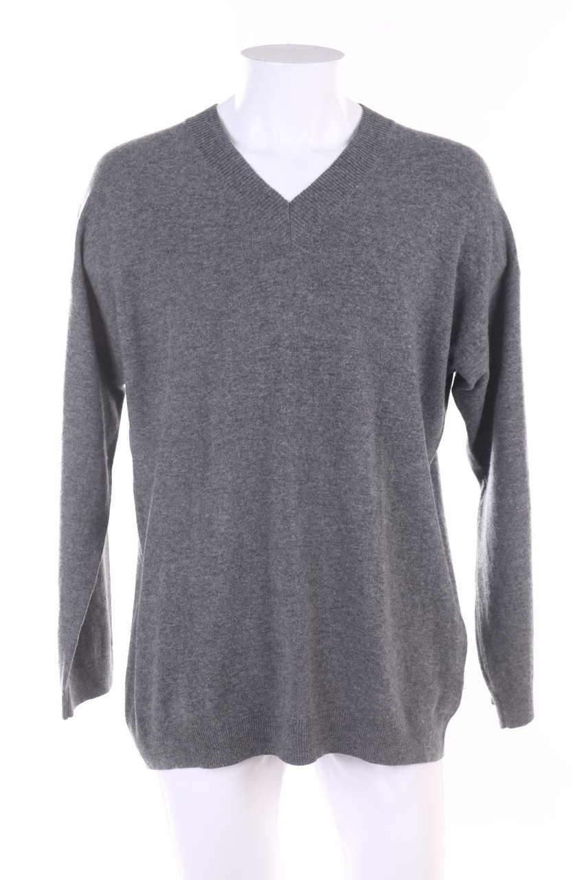 GLOBUS - Woll-Pullover mit V-Neck - XL