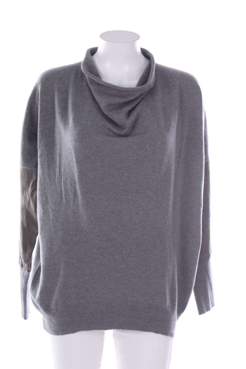 FABIANA FILIPPI - Strick-Pullover mit Leder-Details - M