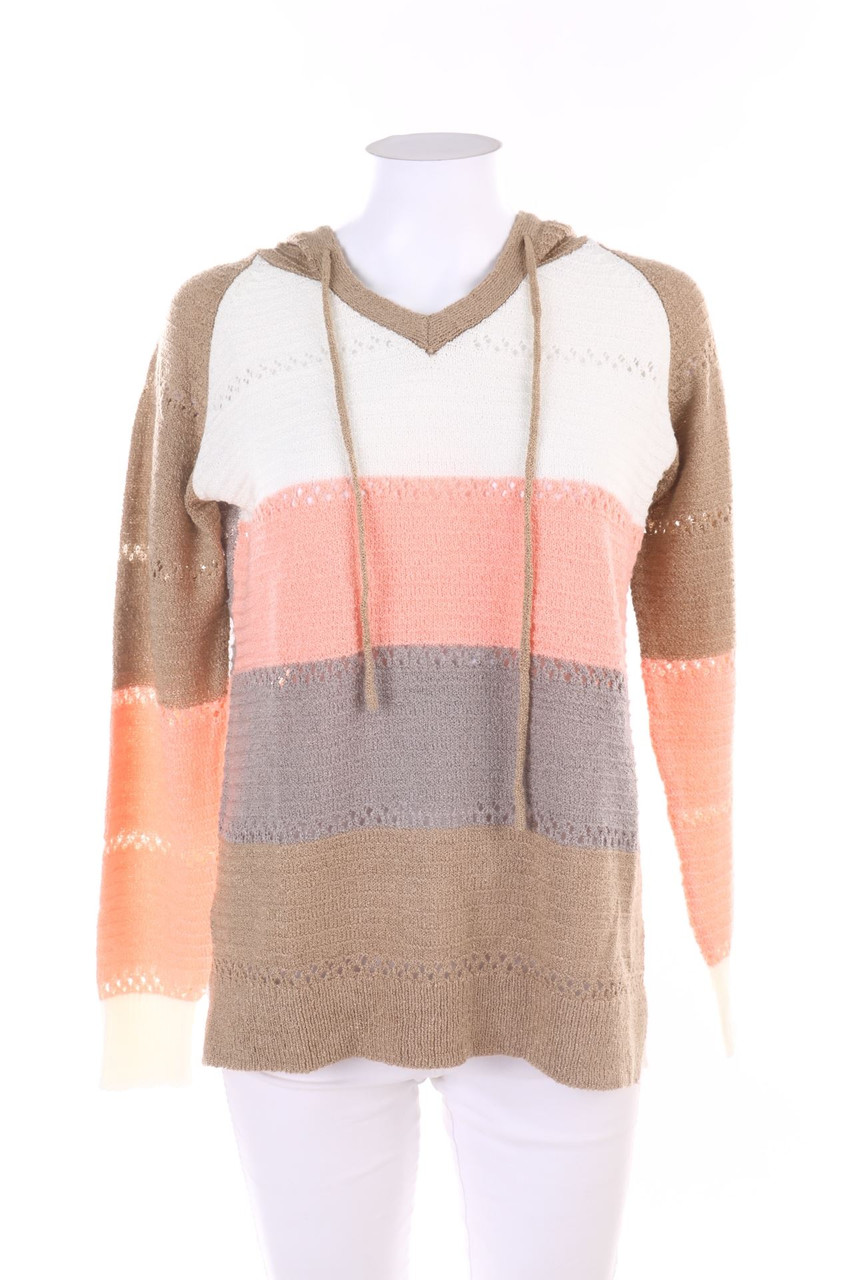 Ohne Label - Strick-Pullover mit Kapuze - M