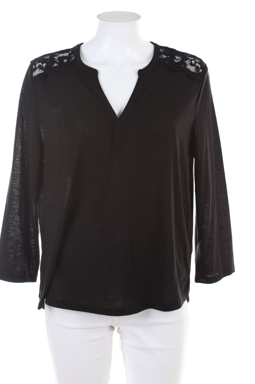 H&M - Bluse mit Spitzen-Einsatz - M