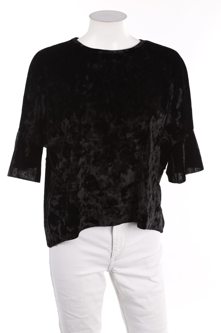 KOTON - Kurzarm-Shirt aus Samt - L