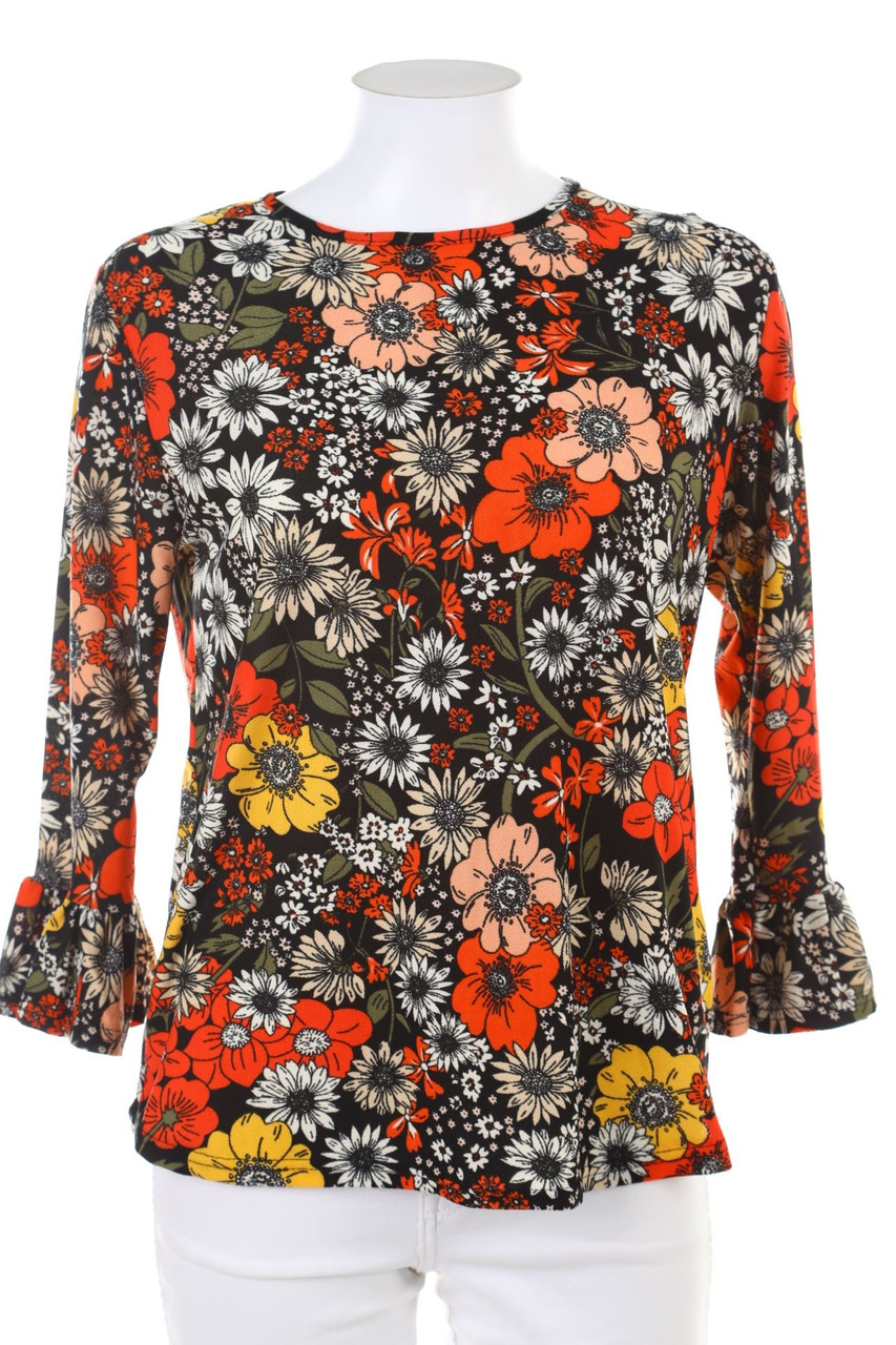 SECONDHAND - Bluse mit Blumen-Print - XL