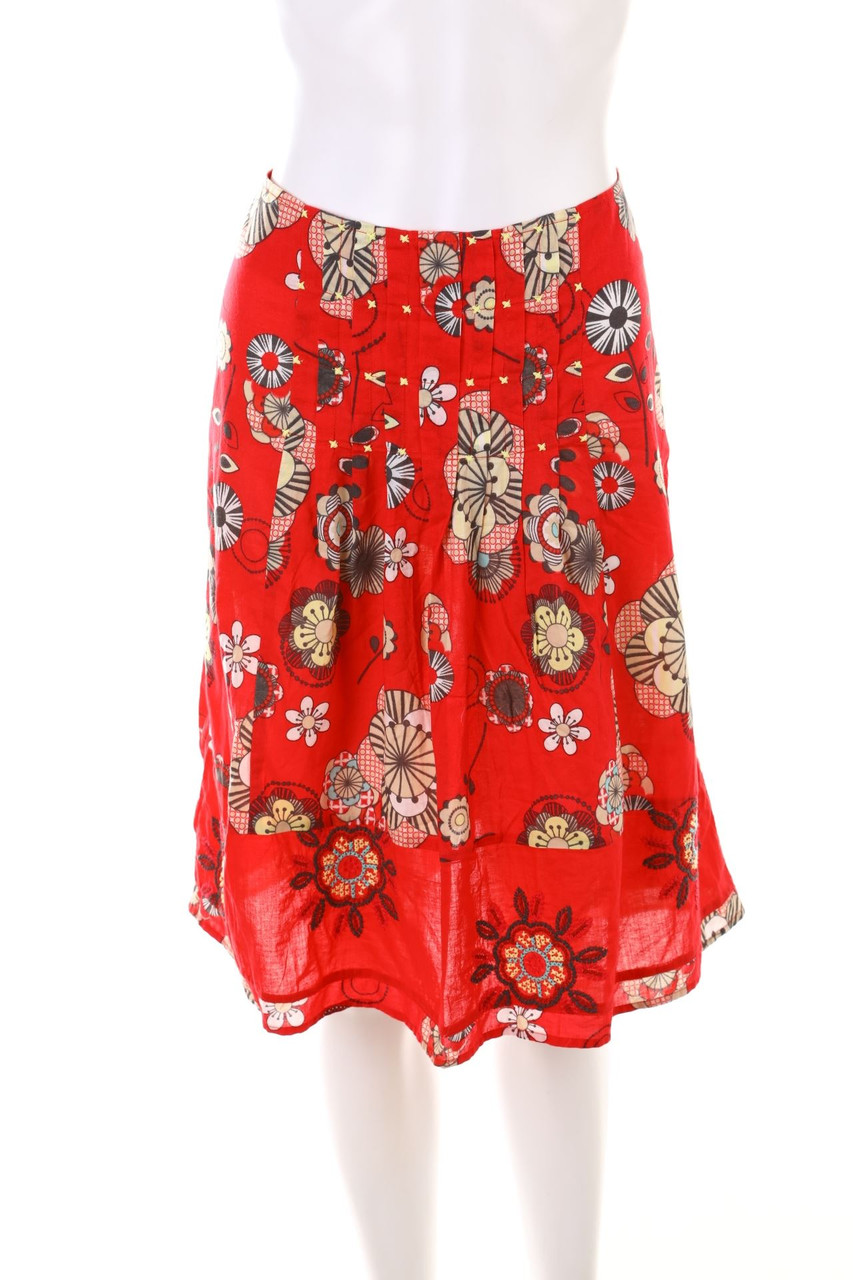 SECONDHAND - Rock mit Blumen-Print - M