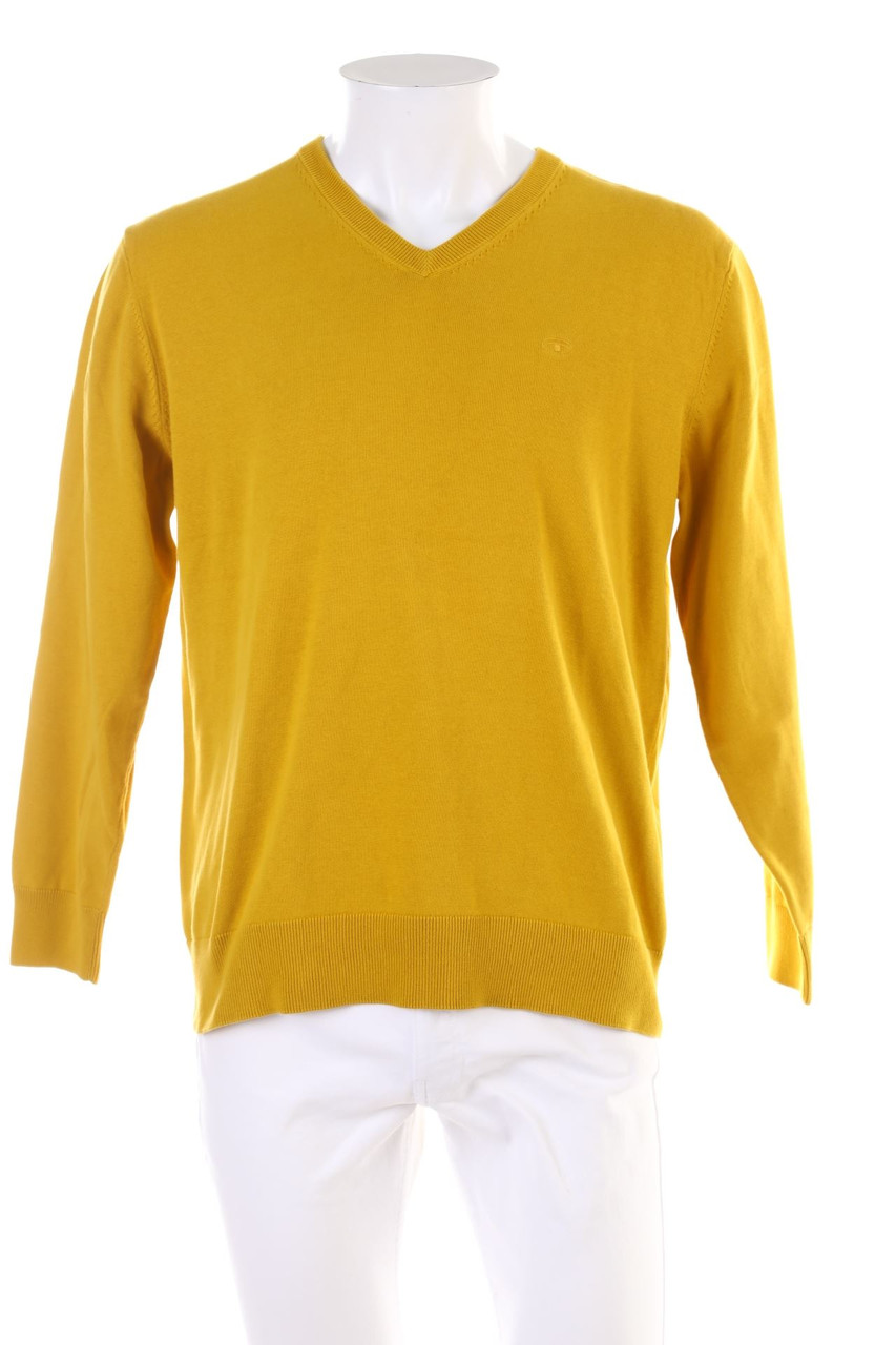TOM TAILOR - Baumwoll-Strick-Pullover mit V-Neck - XL