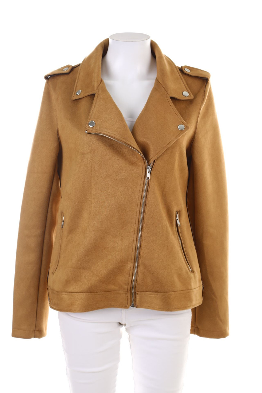 Janina - Kunstlederjacke im Biker-Stil - L