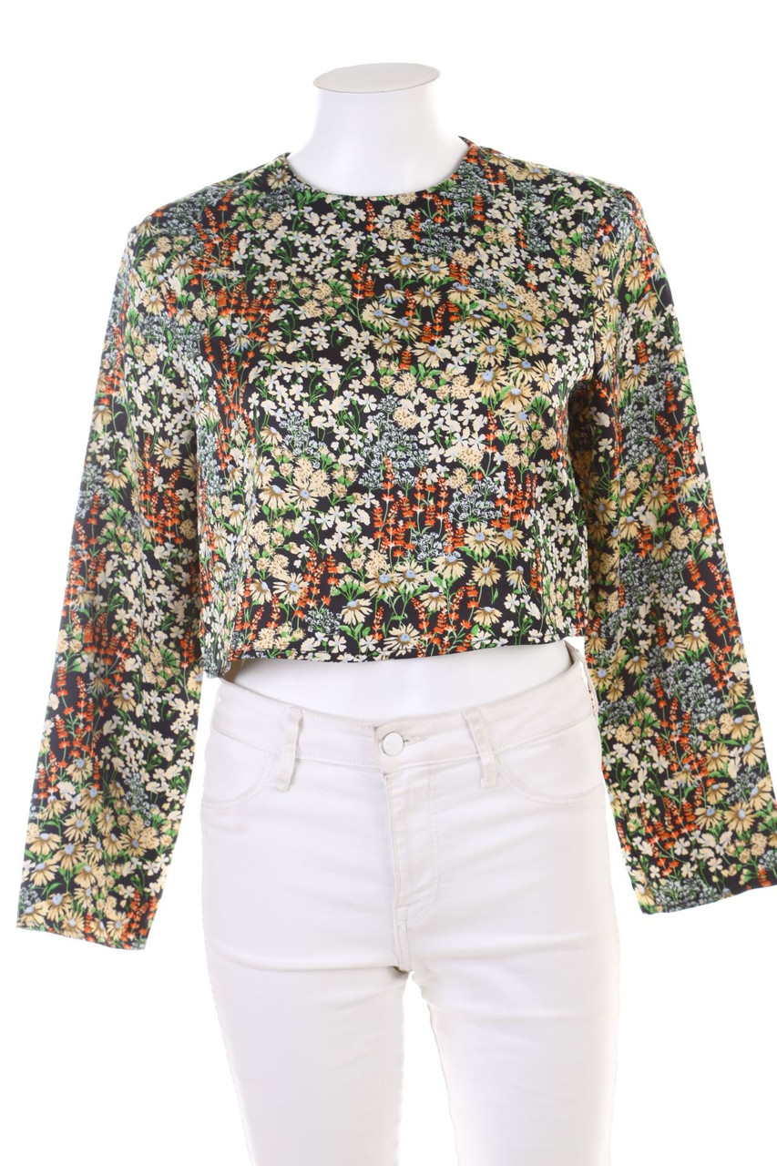 H&M - Longsleeve-Shirt mit Blumen-Print - XS