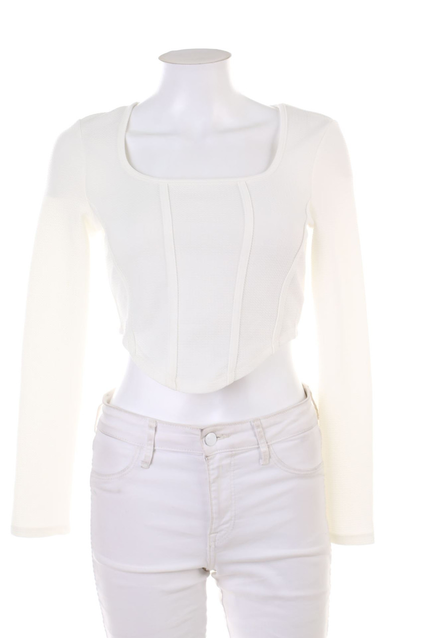 SHEIN - Cropped-Longsleeve-Shirt - S