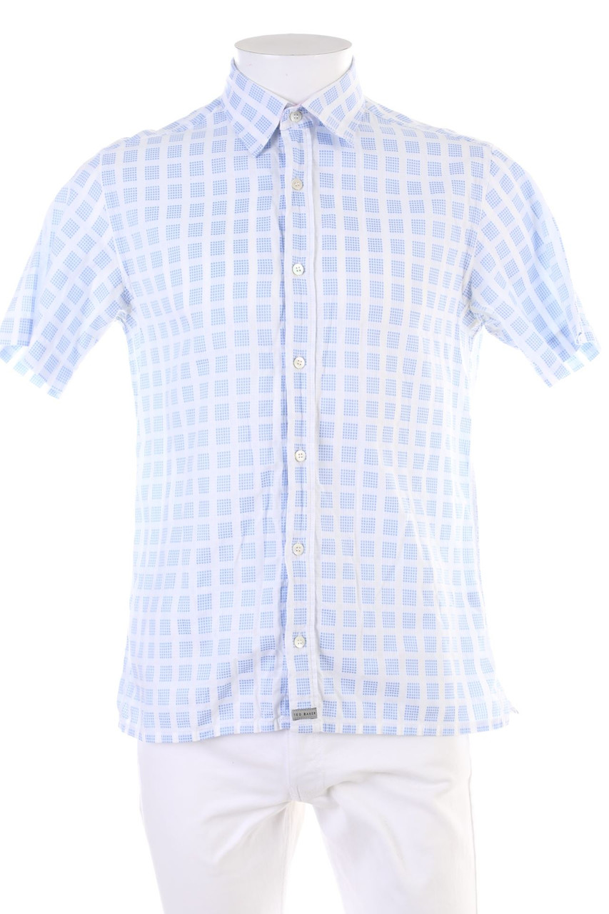 TED BAKER LONDON - Kurzarm-Hemd mit Karo-Muster - M