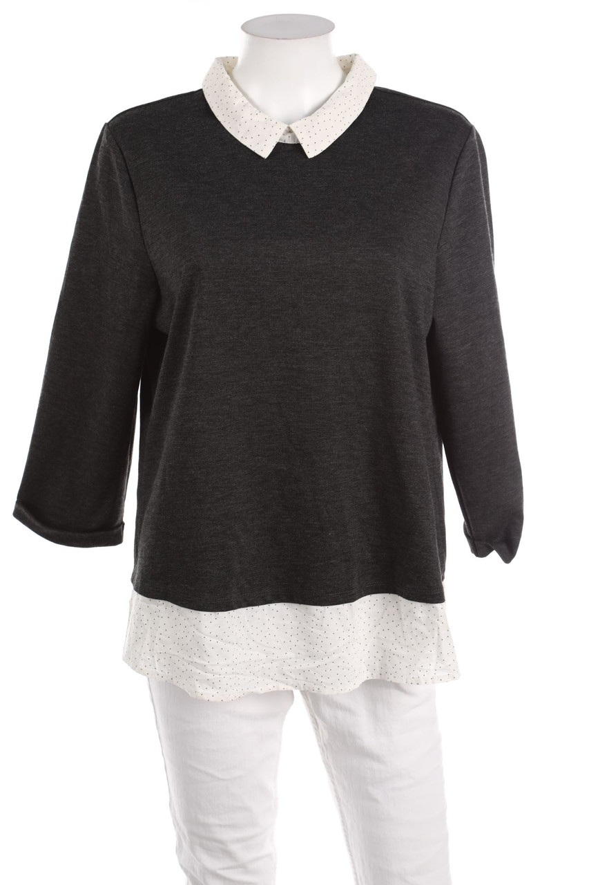 CAMAÏEU - Longsleeve-Shirt im Layer Look - XL