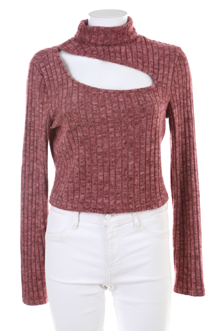 SHEIN - Longsleeve-Shirt mit Cut-out - L