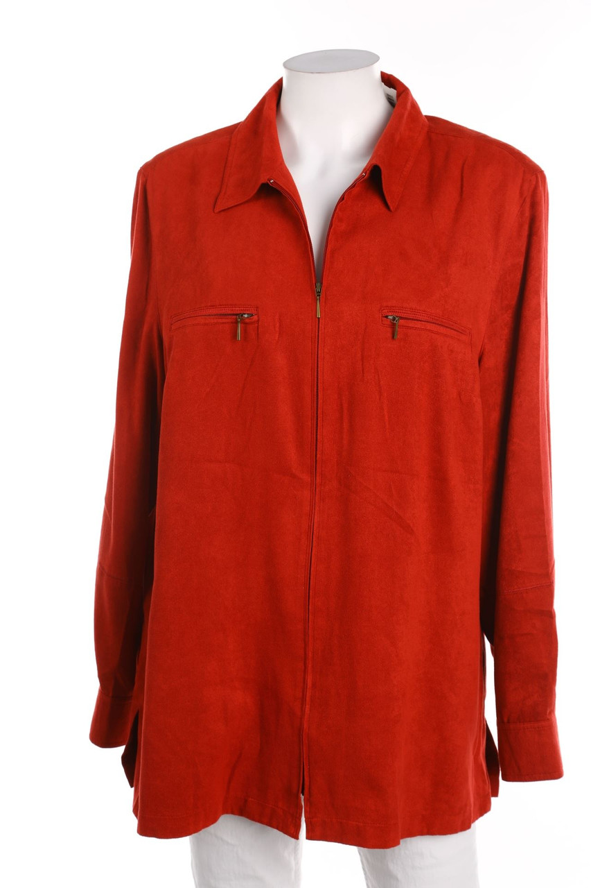 ERFO - Faux Leather-Hemd-Bluse - 2XL