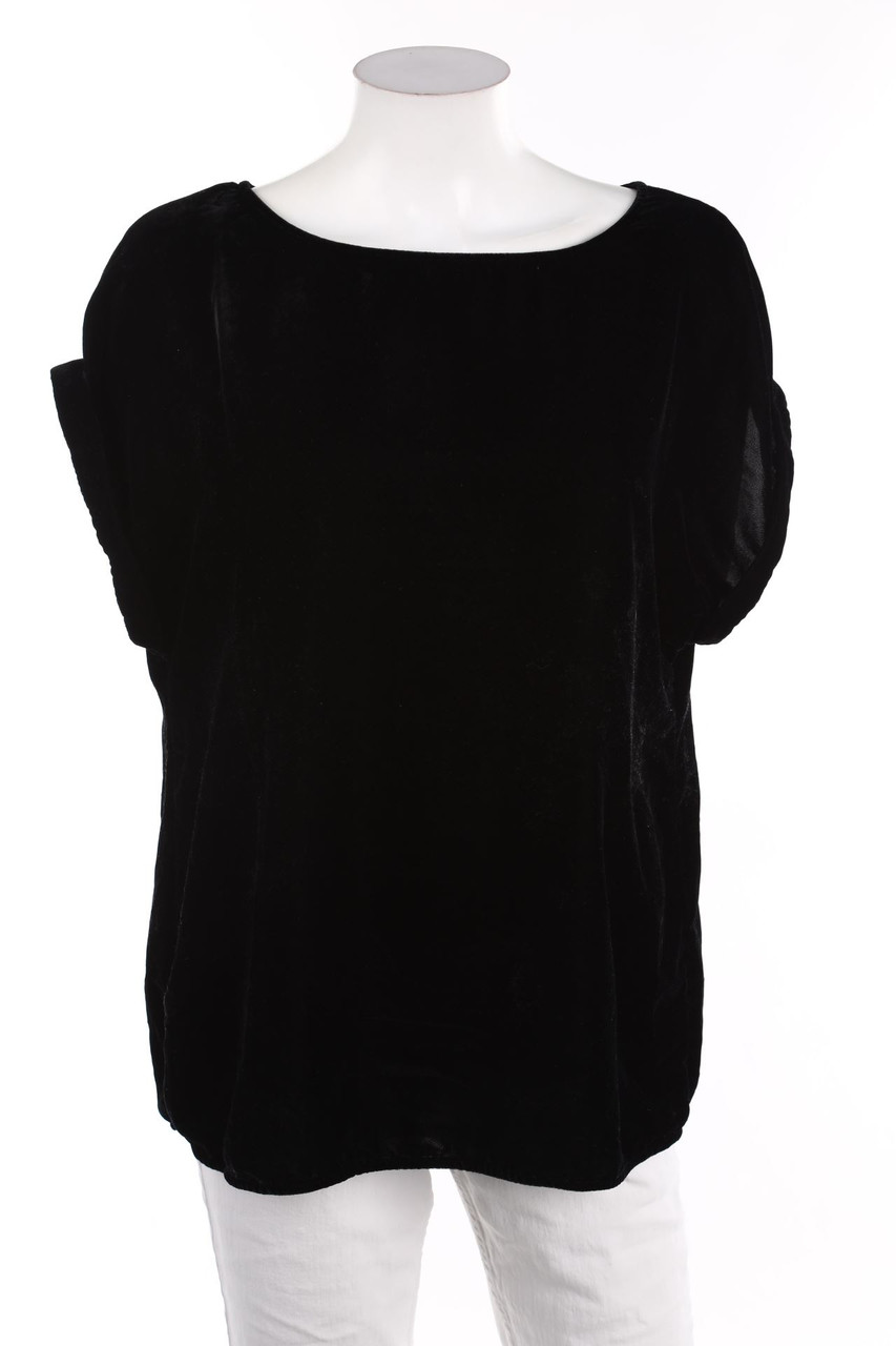 s.Oliver - Kurzarm-Bluse aus Samt - L