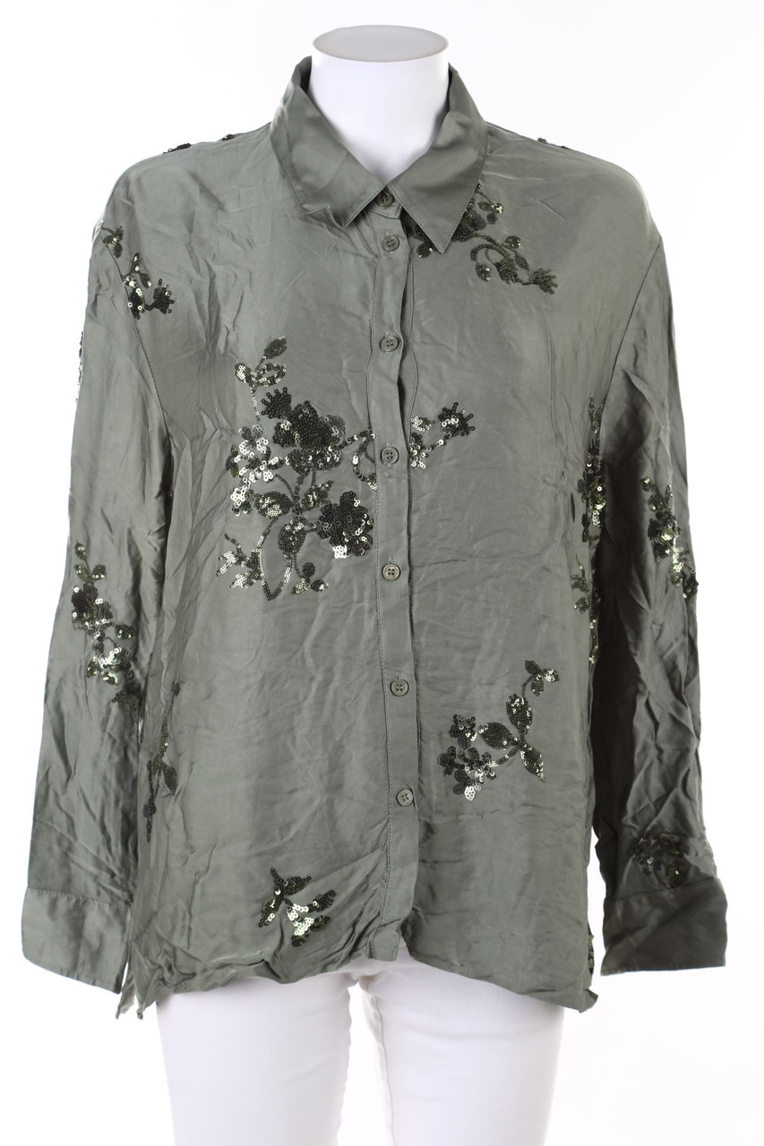 ZARA - Bluse mit Pailletten - XL