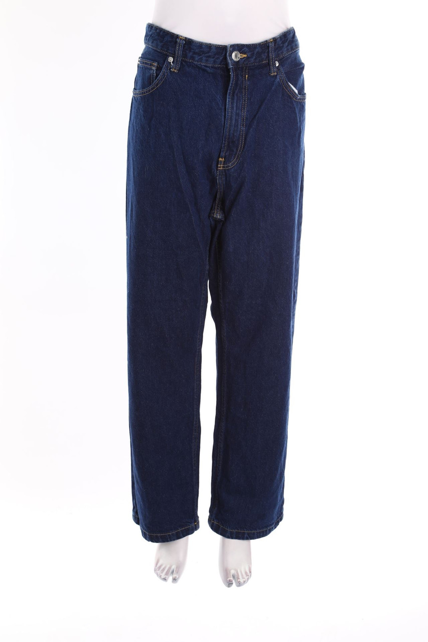 Bershka - Dark Denim Straight Cut Jeans - XL