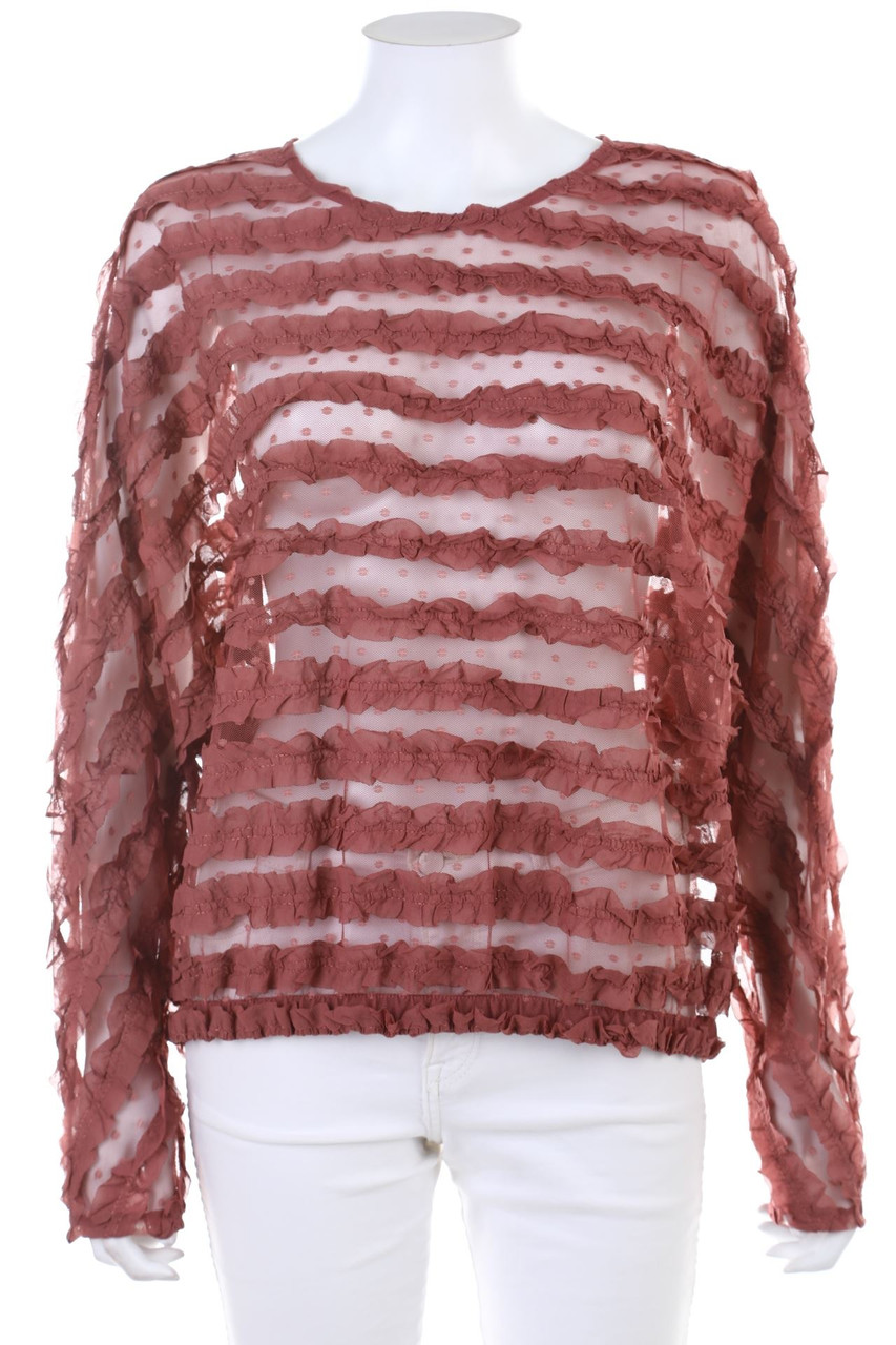 ZARA - Mesh-Bluse - XL