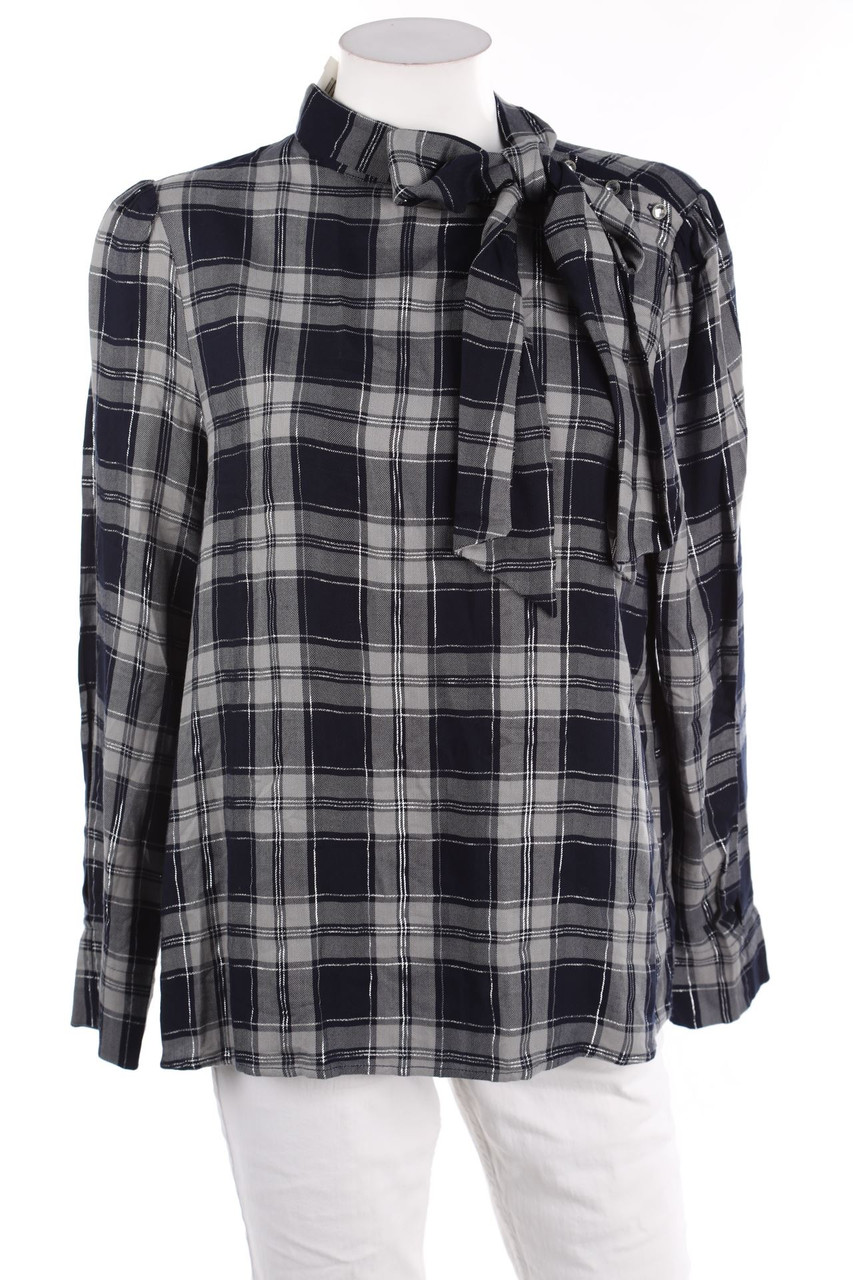 motivi - Schluppen-Bluse mit Metallic-Effekt - M