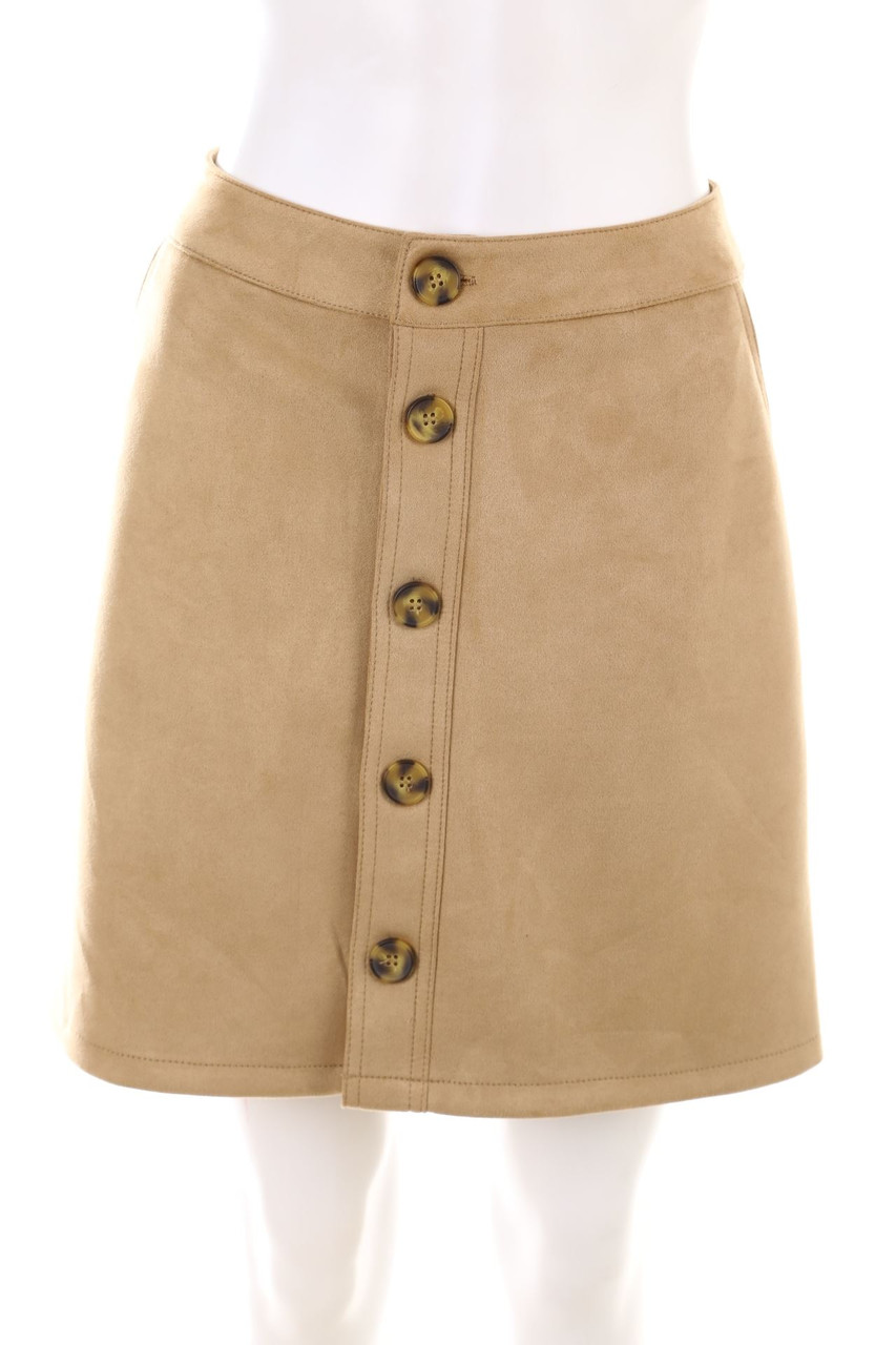 C&A - Faux Leather-Mini-Rock - M