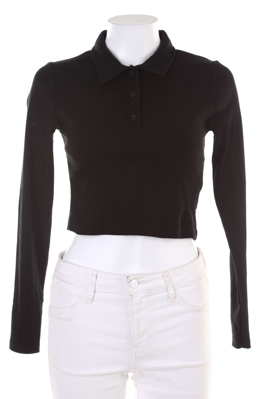 FB SISTER - Cropped-Langarm-Polo-Shirt - S