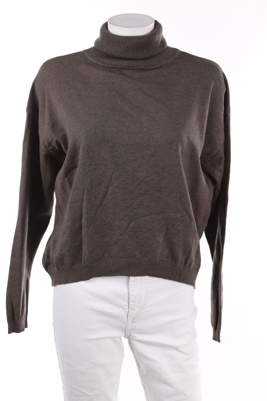 Ohne Label - Strick-Pullover mit Rollkragen - L