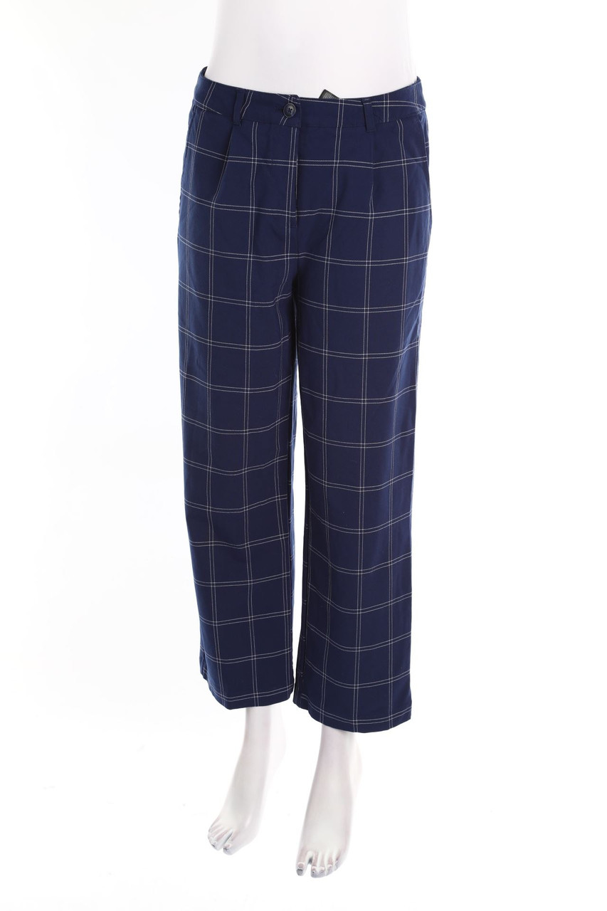 C&A - Bundfaltenhose mit Karo-Muster - M