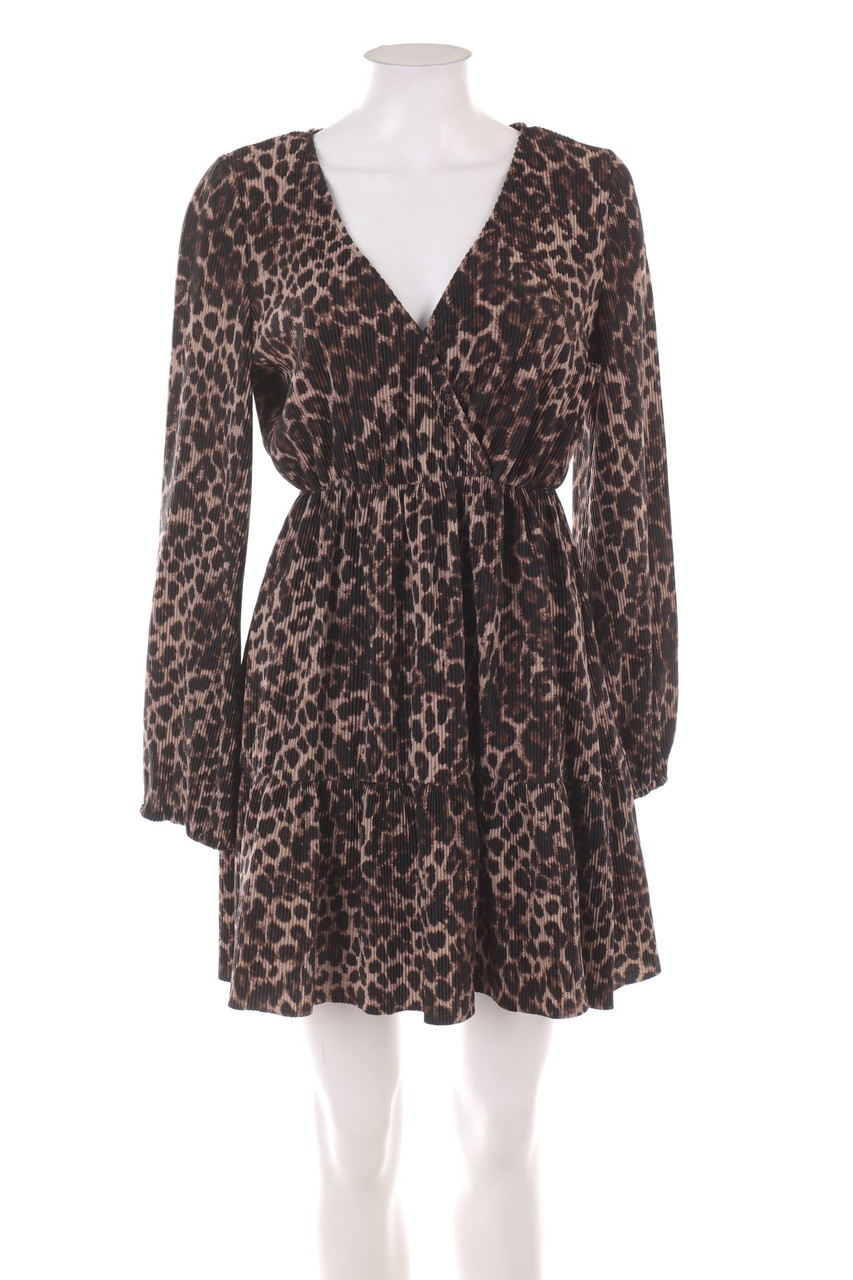 AMISU - Minikleid mit Leo-Print - XS