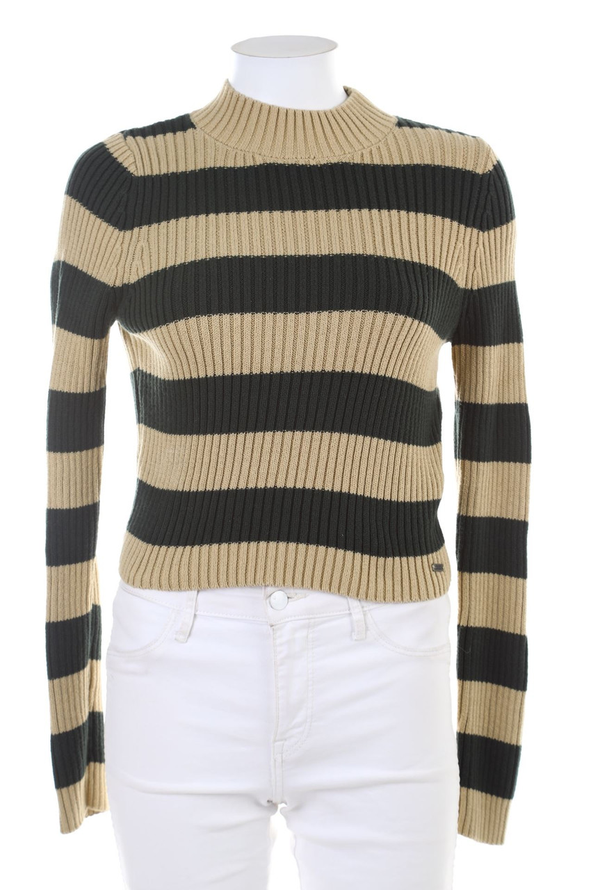 PULL&BEAR - Streifen-Strick-Pullover - M