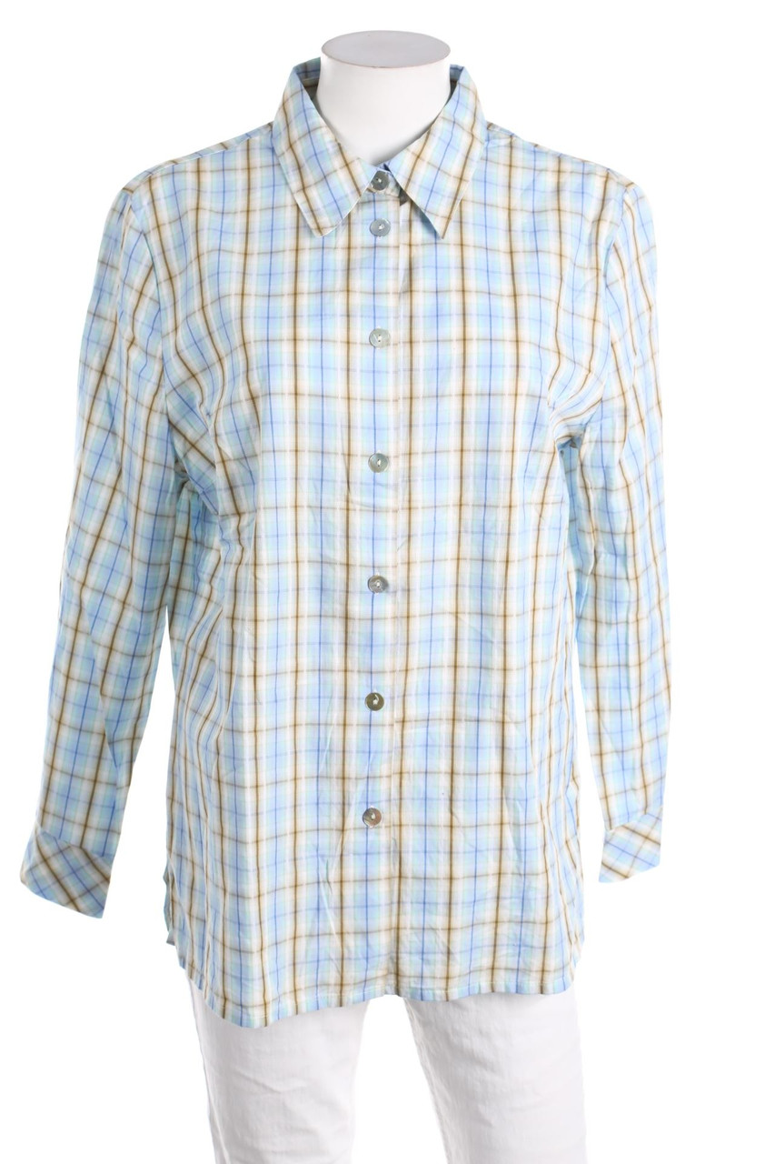 Alba Moda - Karo-Baumwoll-Bluse - XL