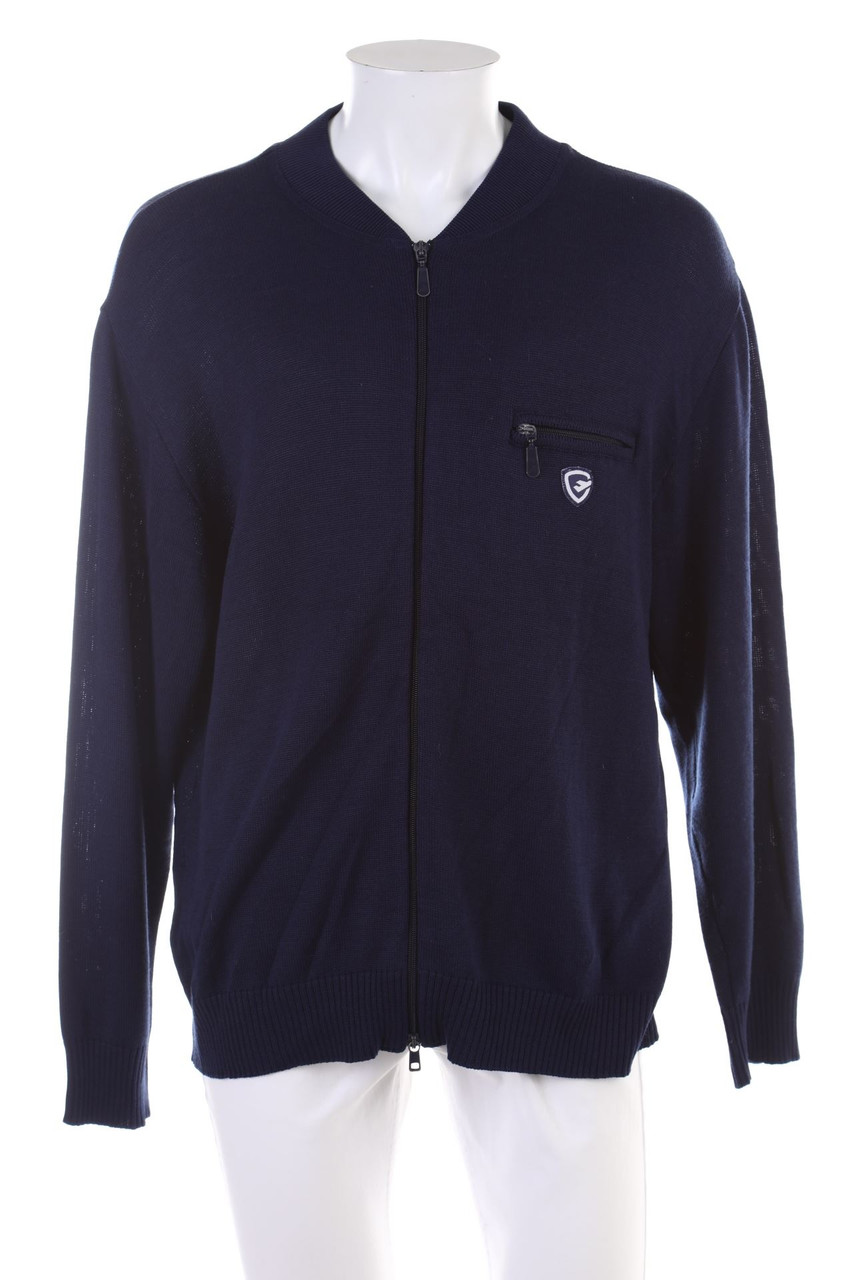 Ohne Label - Zipper-Cardigan mit Merinowolle - 58