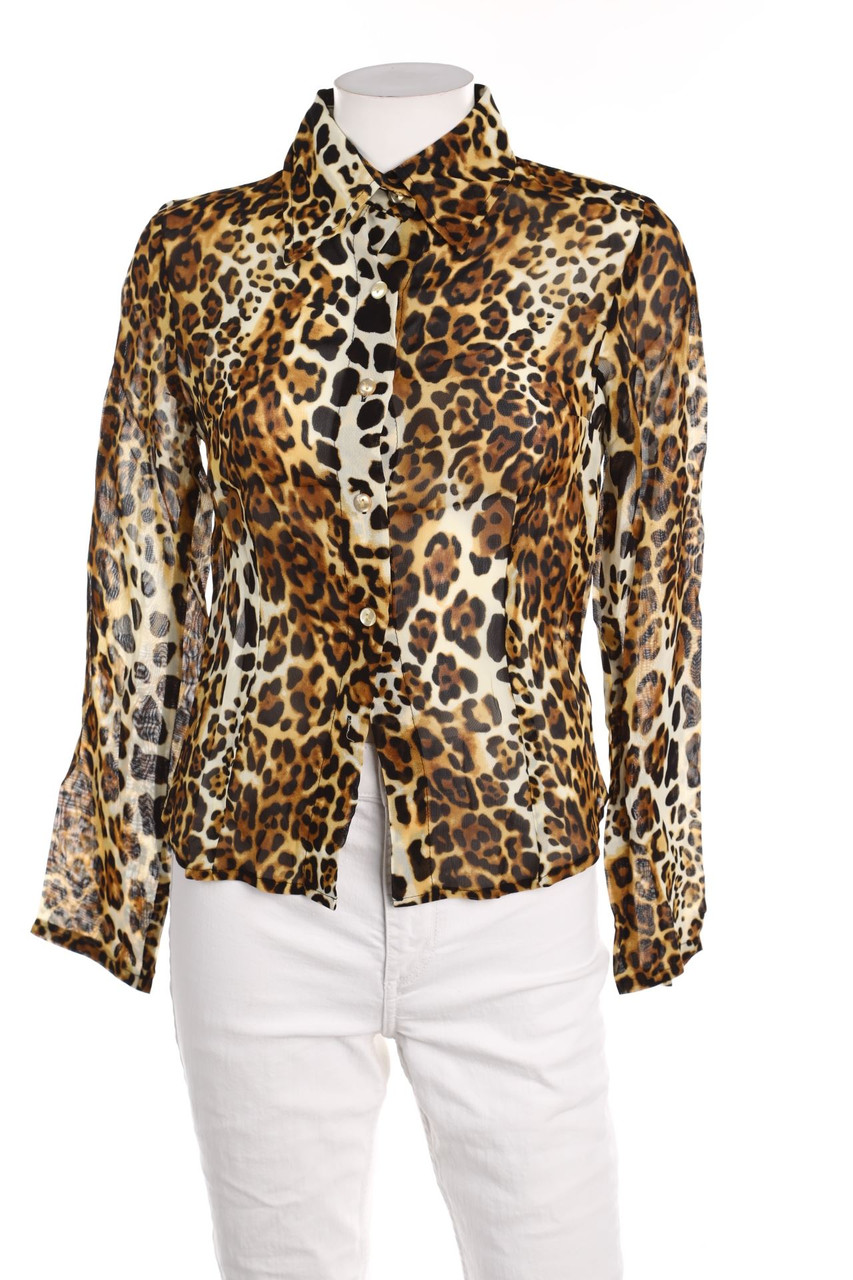 SECONDHAND - Bluse mit Leo-Print - M