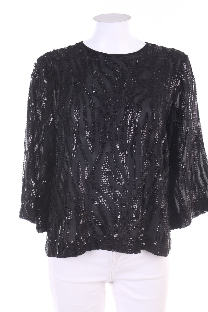 ZARA - Bluse mit Pailletten - M