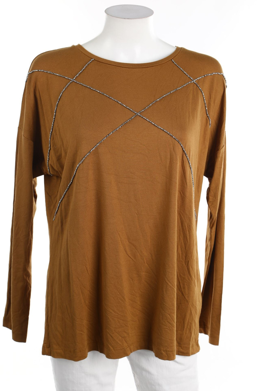 Pfeffinger - Longsleeve-Shirt mit Strass-Steinen - XL