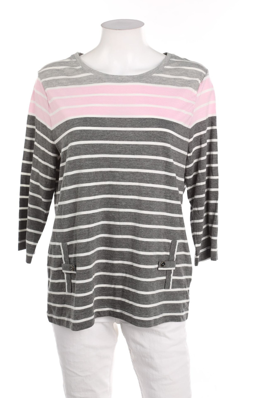 COLLECTION L. - Longsleeve-Shirt mit Streifen - XL