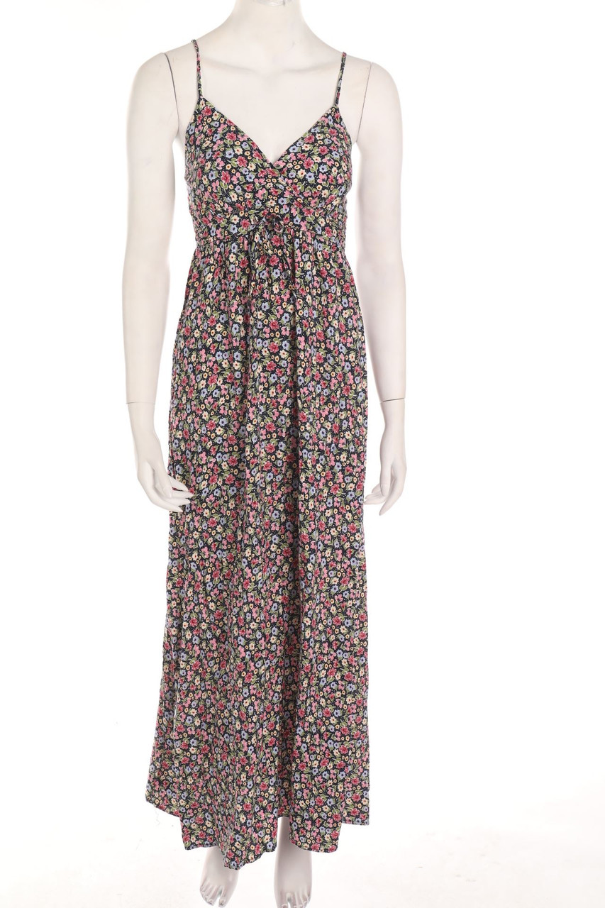 SECONDHAND - Maxi-Kleid mit Blumen-Print - L