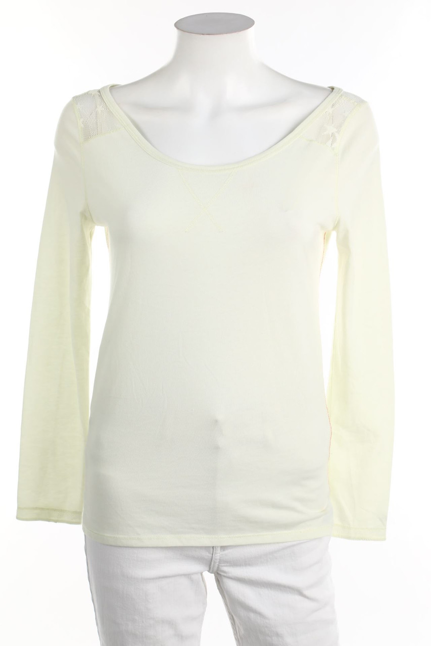 Hilfiger Denim - Longsleeve-Shirt mit Spitzen-Einsatz - XS