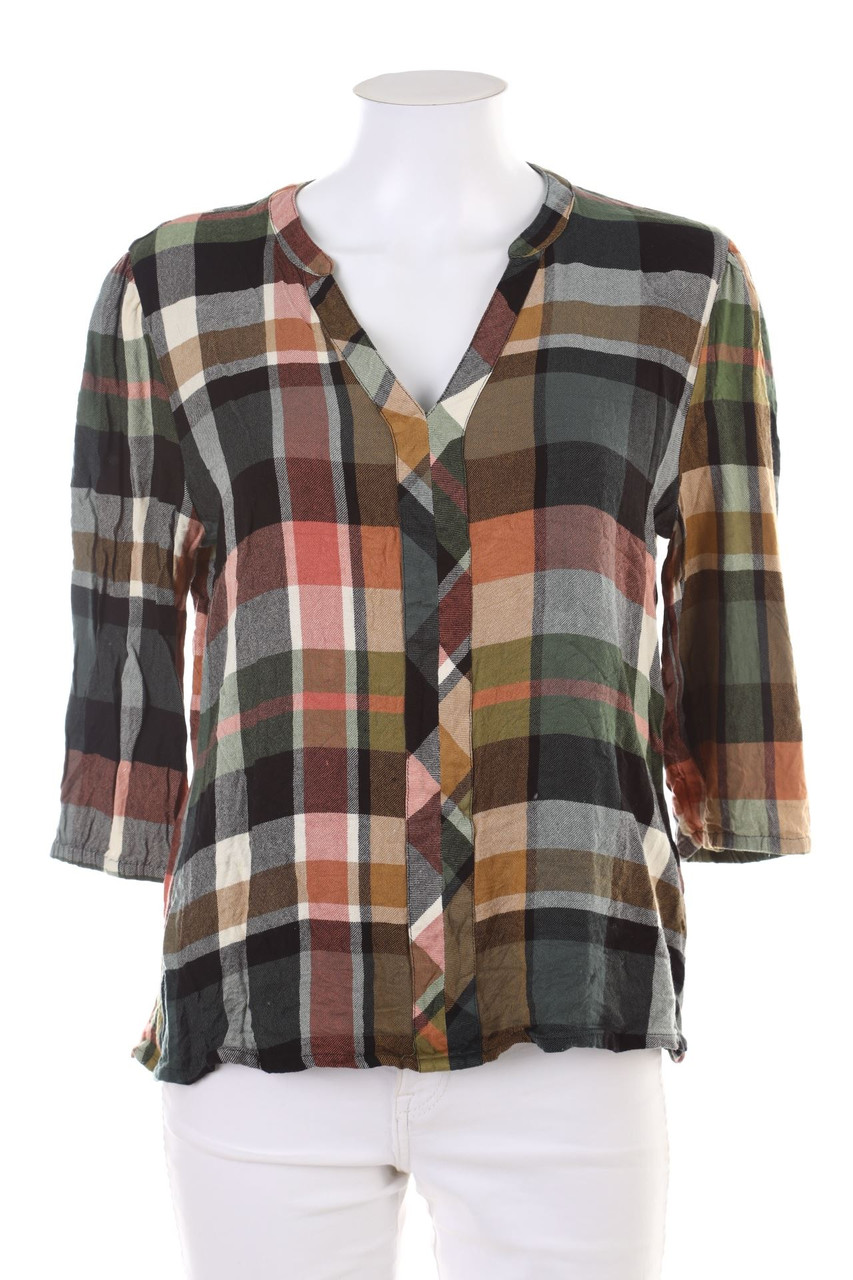 s.Oliver - Karo-Kurzarm-Bluse - L