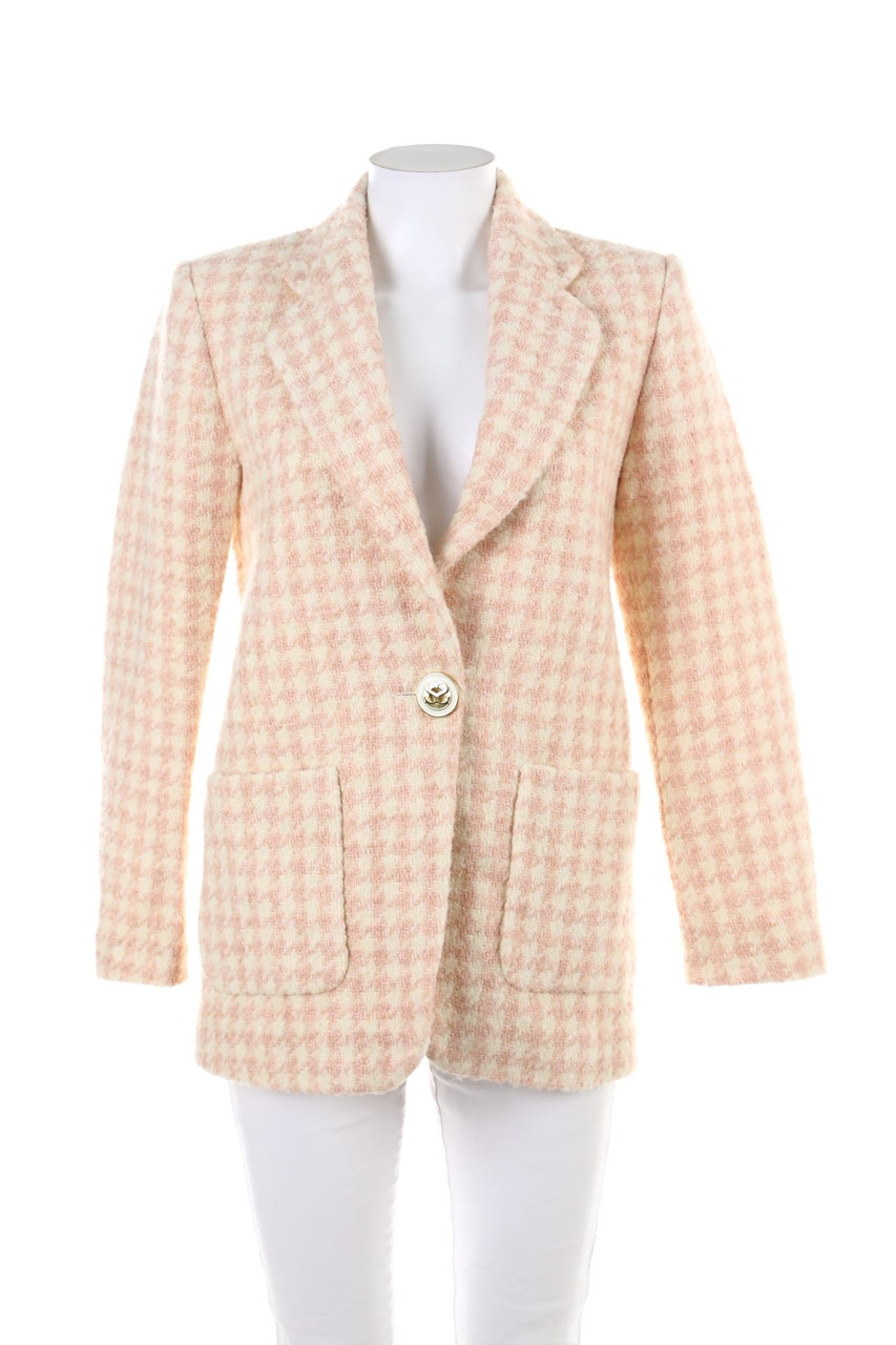 sandro - Karo-Blazer mit Wolle - XS