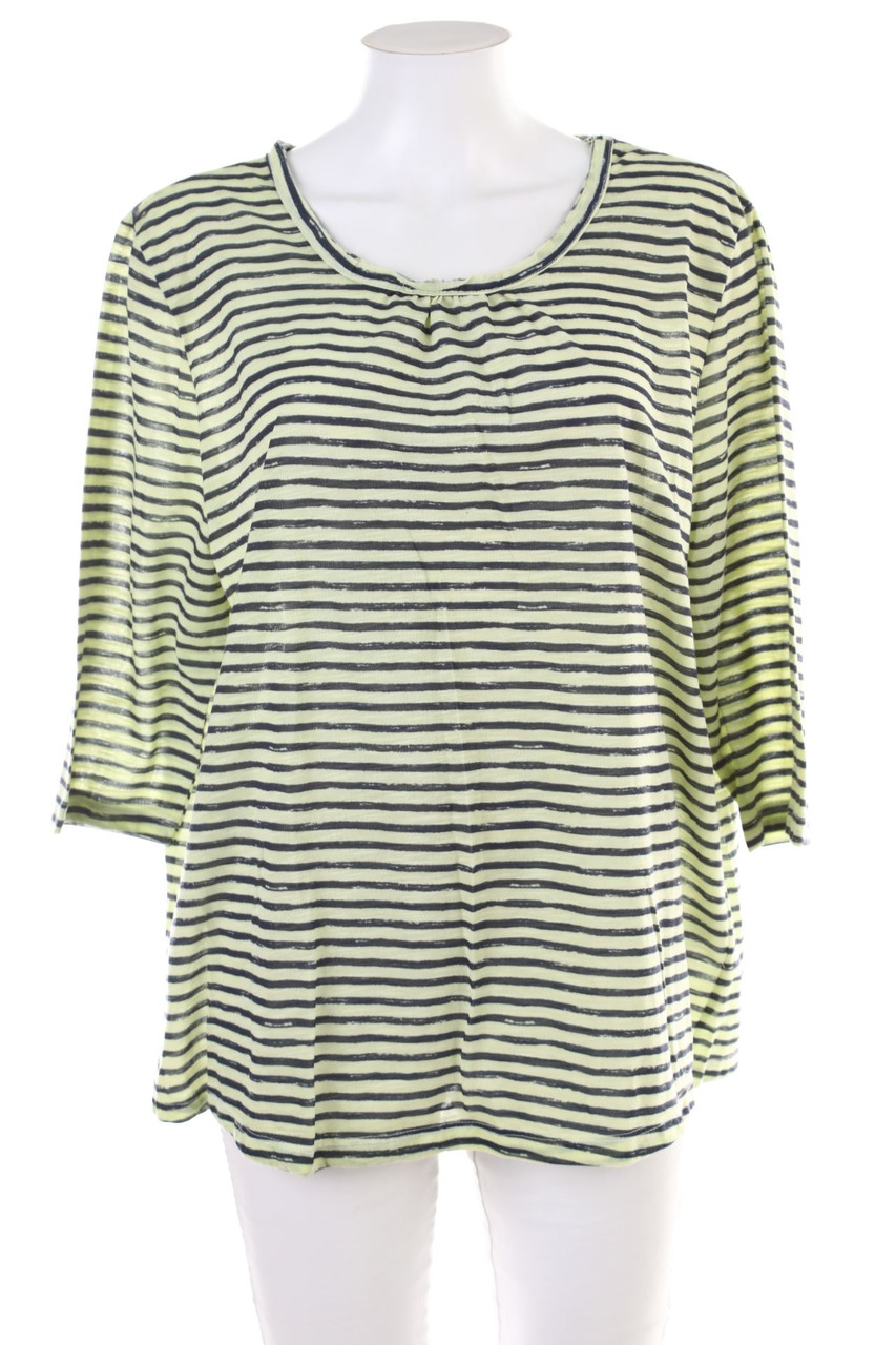 Laura Torelli - Streifen-3/4-Arm-Shirt - XL